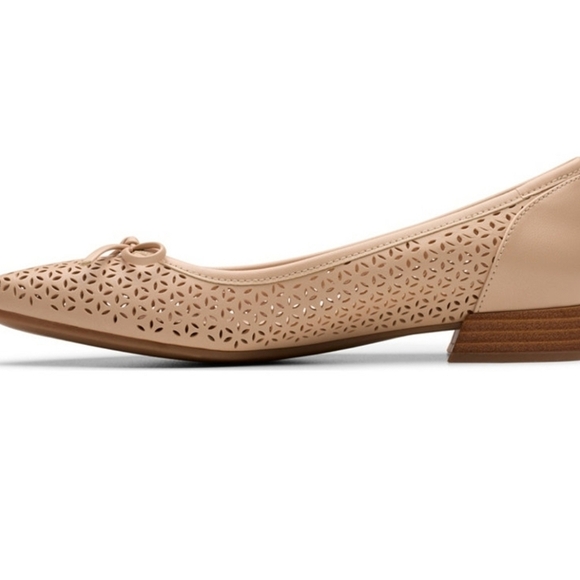 🤎🔹️CLARKS🔹️ Wide Width Natalyn Step Comfort Beige Leather Shoes - Picture 5 of 8